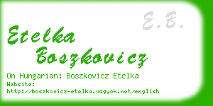 etelka boszkovicz business card